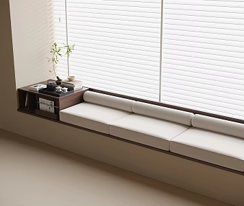 Chinese-style bay window cabinet bay window mat 3d model