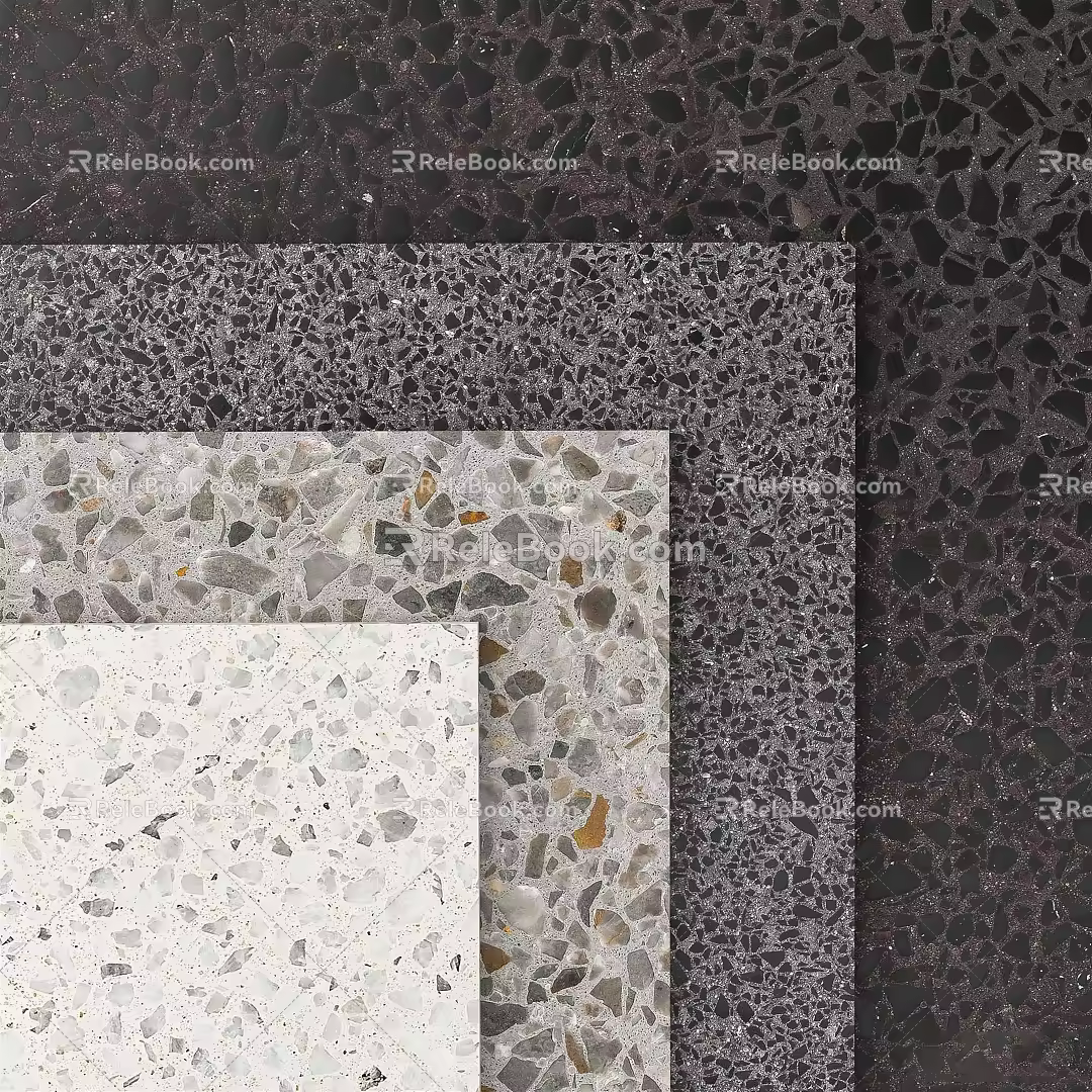 Modern Tile terrazzo combination HD seamless terrazzo combination terrazzo countertop 3d model