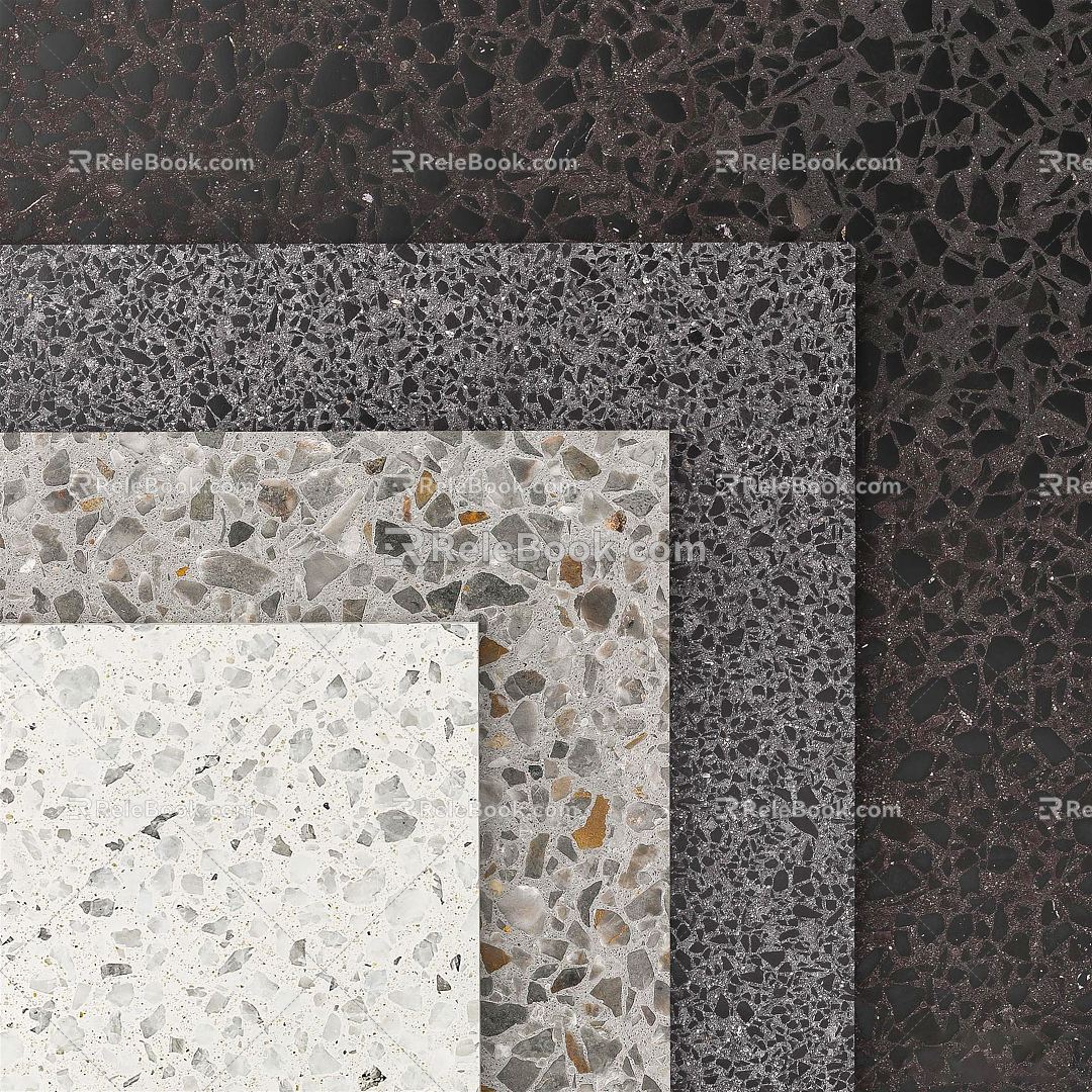 Modern Tile terrazzo terrazzo combination HD seamless terrazzo combination terrazzo countertop 3d model