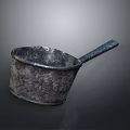 Vintage Metal Household Pot With Handle For Daily Kitchen Use