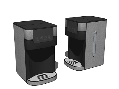 Modern Black And Gray Electric Water Dispensers With Compact Design For Home Use 3d model