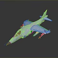 Light Gray Military Jet Model With Red Blue Markings And Weapon Attachments
