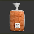 Orange Kitchen Rolls Packed In Transparent Plastic Bag For Daily Kitchen Use 3d model