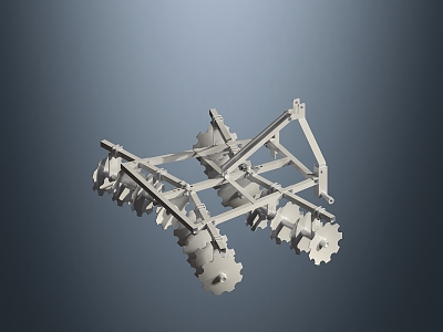 Modern arable pear tillage trailer 3d model