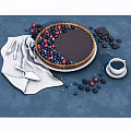 Delicious Chocolate Pie Topped With Fresh Blueberries Strawberries Chocolate Chunks And Coffee