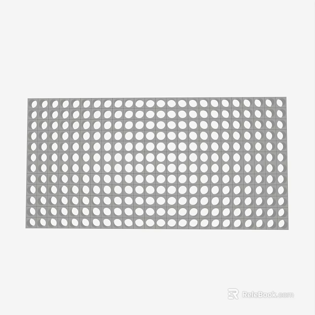 Gray Partition Panel With Circular Holes For Modern Interior Decorative Design 3d model 