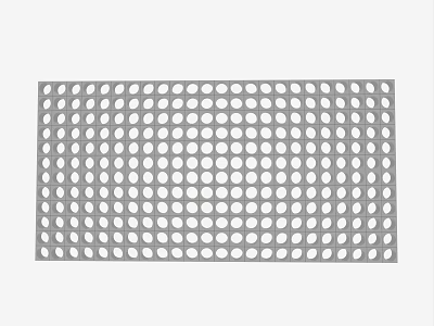 Gray Partition Panel With Circular Holes For Modern Interior Decorative Design 3d model