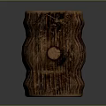 Traditional Wooden Weapon With Carved Handle Wrapped Grip And Round Head