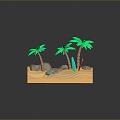 Holiday Paradise Holiday Island Holiday Island Island Island Holiday Resort Coconut Tree Cartoon Coconut Tree 3d model