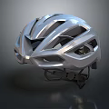 Silver Bicycle Helmet With Aerodynamic Ventilated Design For Sports Safety And Comfort