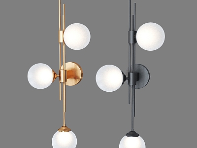 Simple Light Luxury Spherical Wall Lamp model