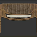 Natural Handwoven Rattan Leisure Chair With Soft Comfortable Seat Cushion For Modern Home Living Space
