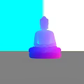 Seated Buddha Stone Sculpture With Intricate Carving And Lotus Base