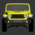 Yellow Jeep Convertible With Open Doors And Black Top Exterior Design