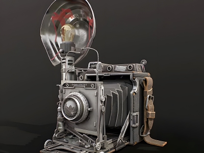 Retro Camera 3D Model Retro Camera Old Objects Nostalgia 8090 s model