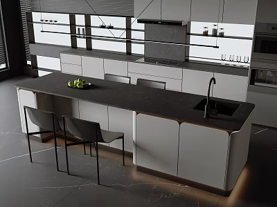 Modern Italian Island Platform 3d model