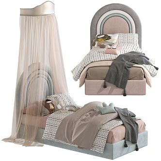 Children's bed single bedding 3d model