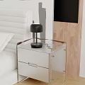 Table lamp combination table lamp bedside table 3d model