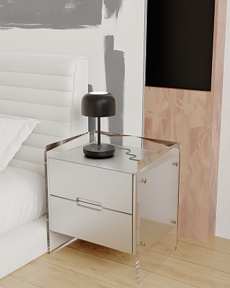 Table lamp combination table lamp bedside table 3d model