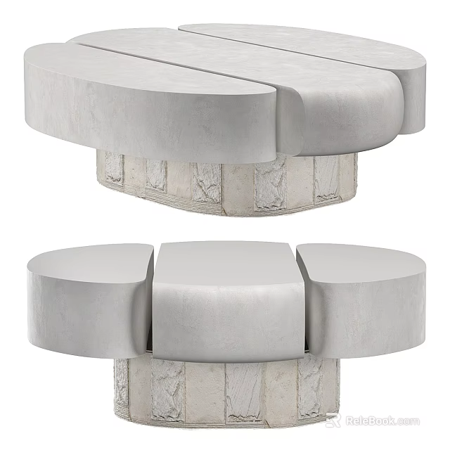 Modern Abstract Shape Sofa Design With Leather Upholstery And Geometric Modular Structure 3d model 