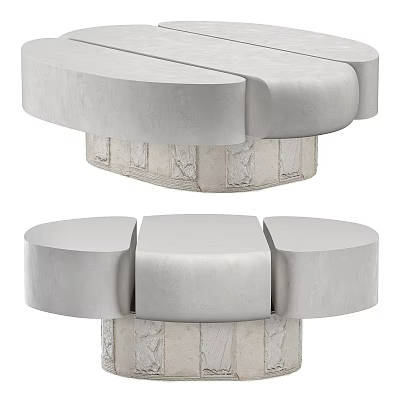 Modern Abstract Shape Sofa Design With Leather Upholstery And Geometric Modular Structure 3d model