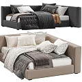 Modern Kids Bed Design With Cozy Pillows Soft Blankets And Neutral Tones