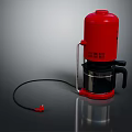 Red Daily Use Electric Appliance Coffee Maker With Stainless Steel Body And Black Power Cord