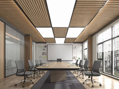 Modern Meeting Room Meeting Table and Chair 3d model