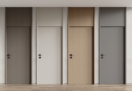 Modern Flat Door Simple Single Door 3d model