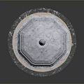 Elegant Stone Dome Pavilion With Circular Base And Intricate Carved Columns Design