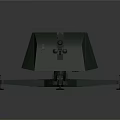 Green Military Artillery Cannon With Mounted Tripod Base And 3D Model Design
