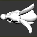 Stylish Silver Rabbit Shaped Ring As Fashionable Clothing Accessory Piece