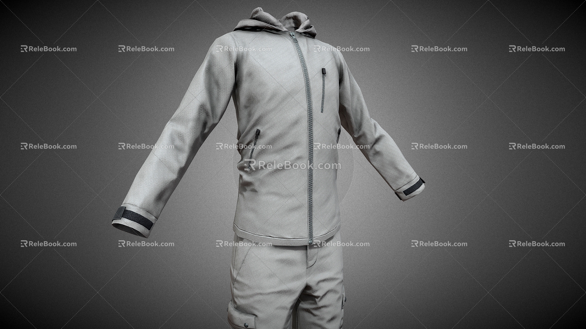 Ski Suit Clothes Coat Clothing Sportswear Sportswear Long Clothes 3d model