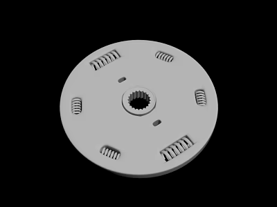 Round Carpet With Central Gear Like Pattern And Surrounding Striped Details For Home Use 3d model