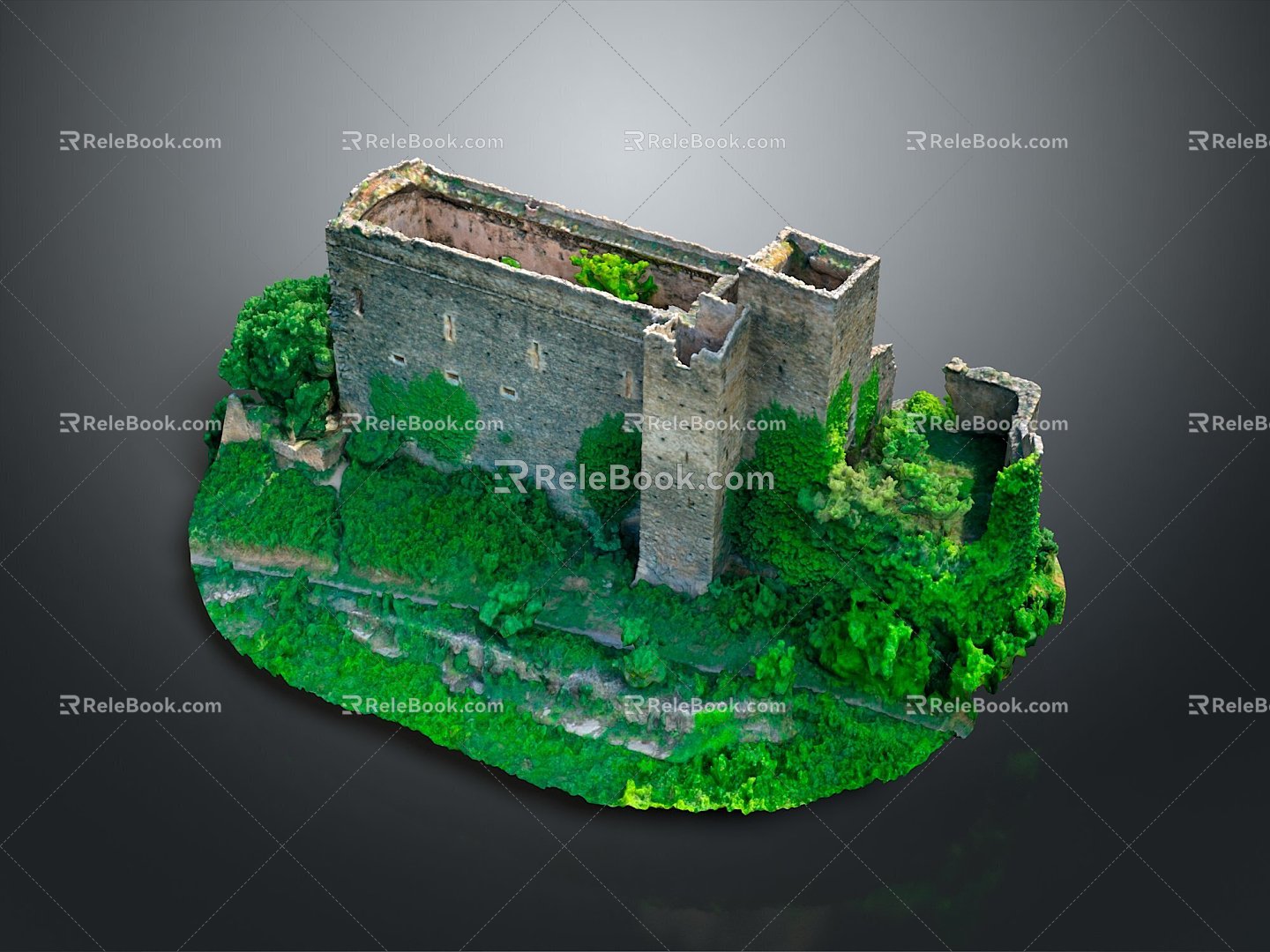 Monuments Sites Sites Sites Ruins Castle Fortress Ancient Castle Ancient Ruins Realistic 3d model