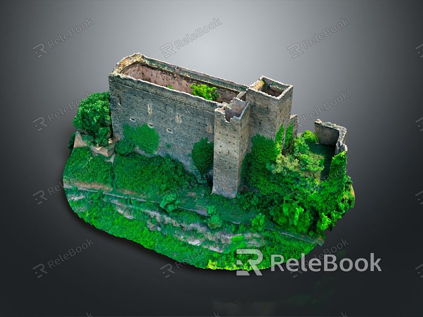 Monuments Sites Sites Sites Ruins Castle Fortress Ancient Castle Ancient Ruins Realistic model