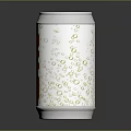Aluminum Soda Can With Silver Surface Red ADVOC Text And Yellow Bubbles