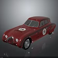 Red Vintage Classic Car With Number 35 Shiny Body Retro Design And Smooth Exterior