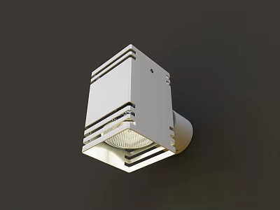 Modern White Downlight Spotlight With Sleek Design For Indoor Wall Mounted Lighting 3d model
