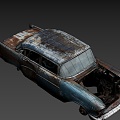 Destroyed car 3d model