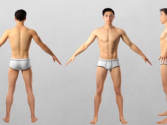 male human body 3d model