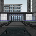 Modern Gate Community Entrance Gate 3d model