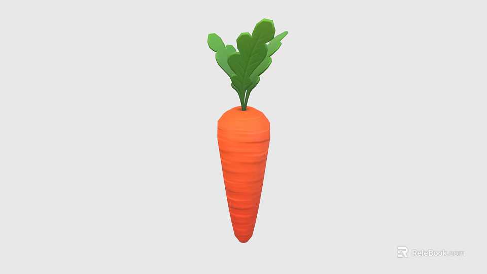 Fresh Orange Carrot With Green Leaves And Crisp Texture For Healthy Diet 3d model 
