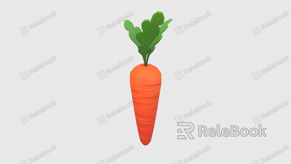 Carrot Cartoon Carrot Low Poly Carrot Cartoon Vegetables Low Poly Vegetables model