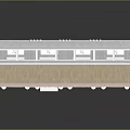 Long Rectangular Industrial Building With Gray Exterior Brown Base And Roof Windows