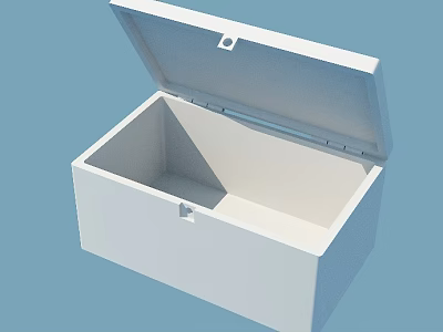 White Hardware Tool Storage Box With Open Lid For Organizing Tools 3d model
