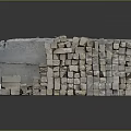 Natural Wood And Stone Blocks Stacked Together As Construction Materials With Textured Finish