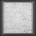 Modern White Decorative Panel Featuring Intricate Radiant Pattern And Textured Design 3d model