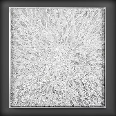Modern White Decorative Panel Featuring Intricate Radiant Pattern And Textured Design 3d model