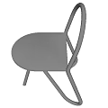 Sleek Modern Outdoor Chair With Gray Seat And Metal Frame For Durable Use